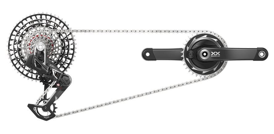 Sram Groupset Groupset XXSL Eagle AXS PM 165 T-Type GS-XX-SLE-D1 Power Meter