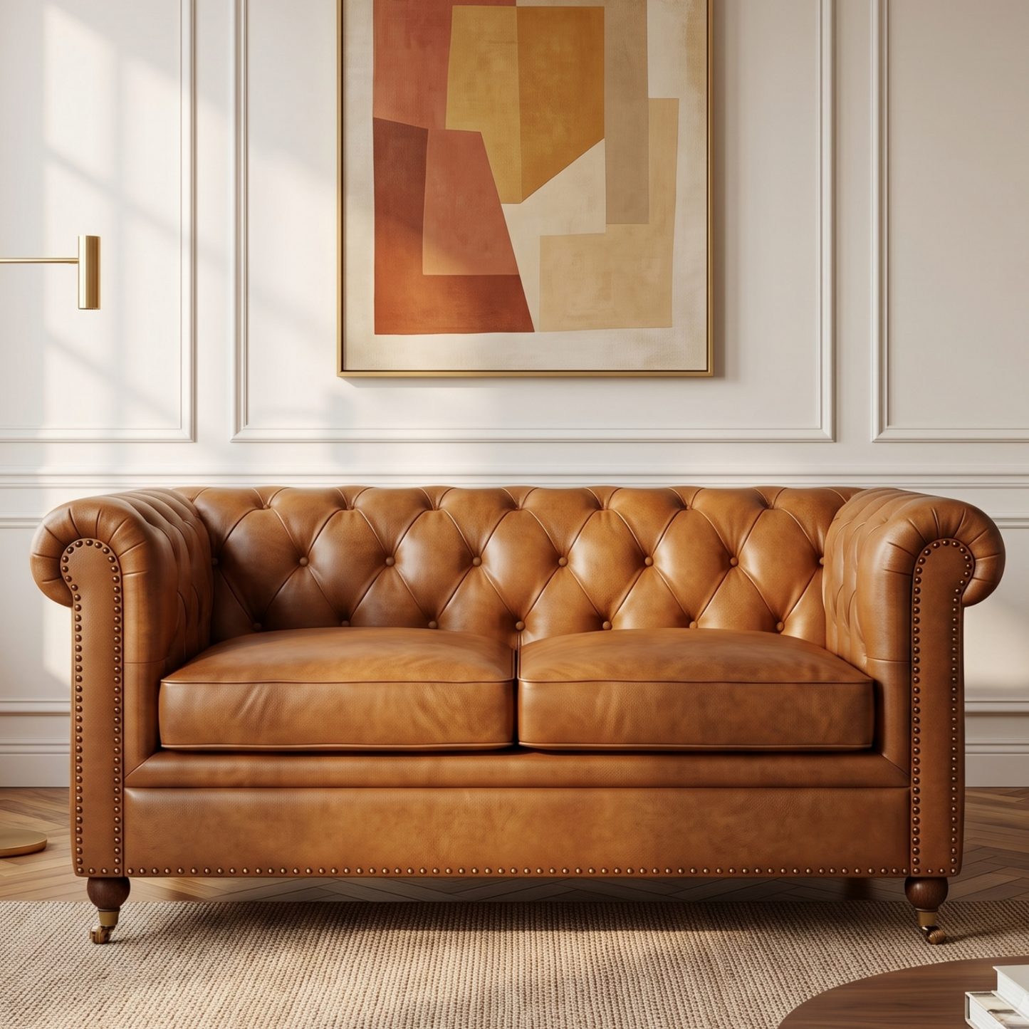 Canapé Chesterfield Cuir 2 Places HARRY