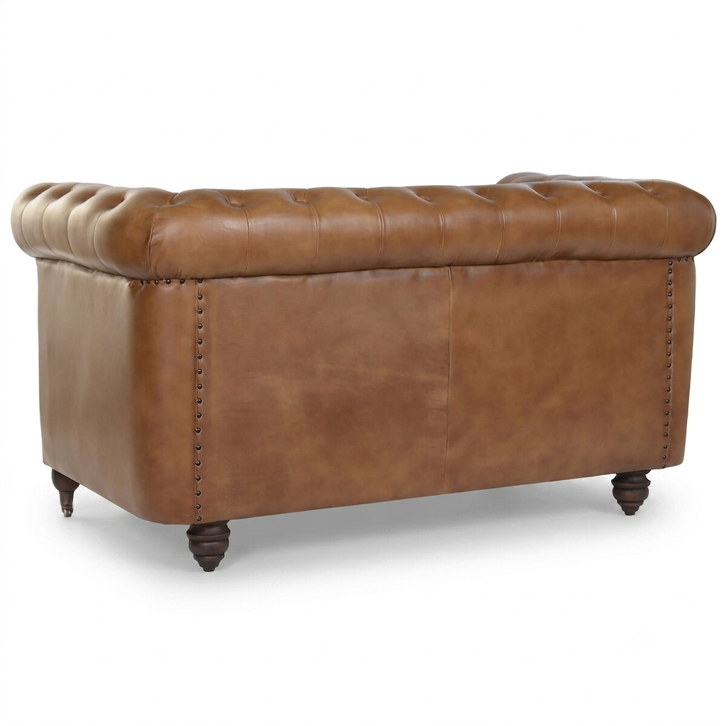 Canapé Chesterfield Cuir 2 Places HARRY