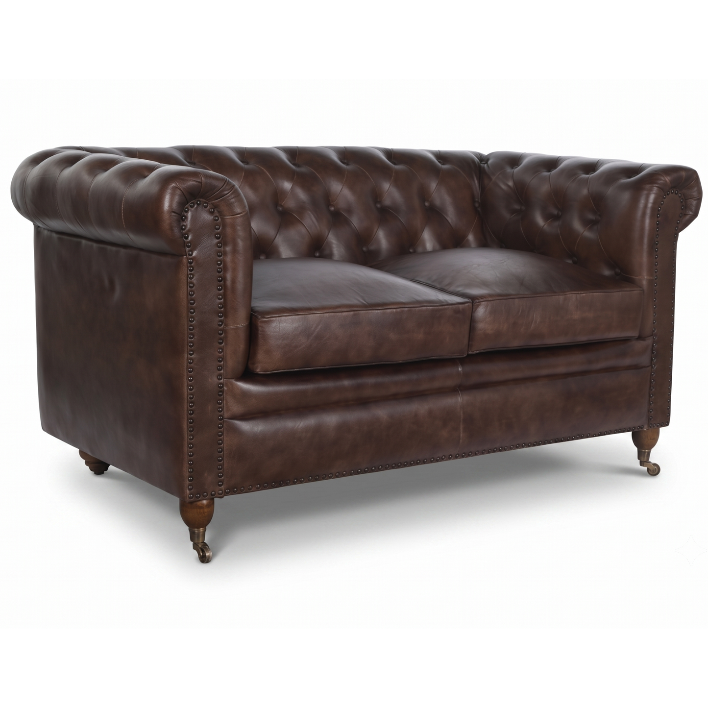 Canapé Chesterfield Cuir 2 Places JAMES