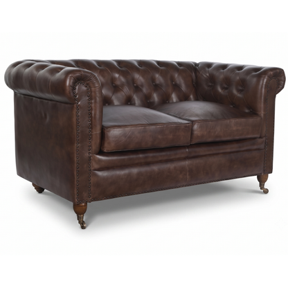 Canapé Chesterfield Cuir 2 Places JAMES