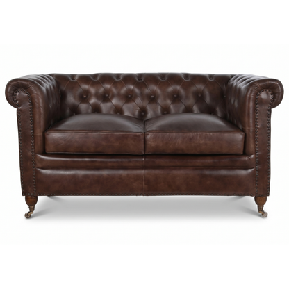 Canapé Chesterfield Cuir 2 Places JAMES