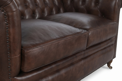 Canapé Chesterfield Cuir 2 Places JAMES